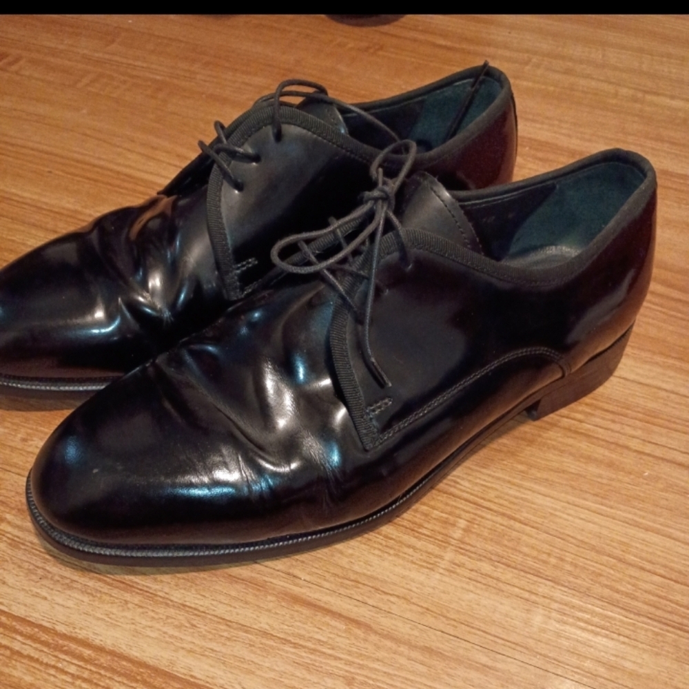 Pronto Uomo Firenze Black Leather Formal Dress Shoes - Size 10 B